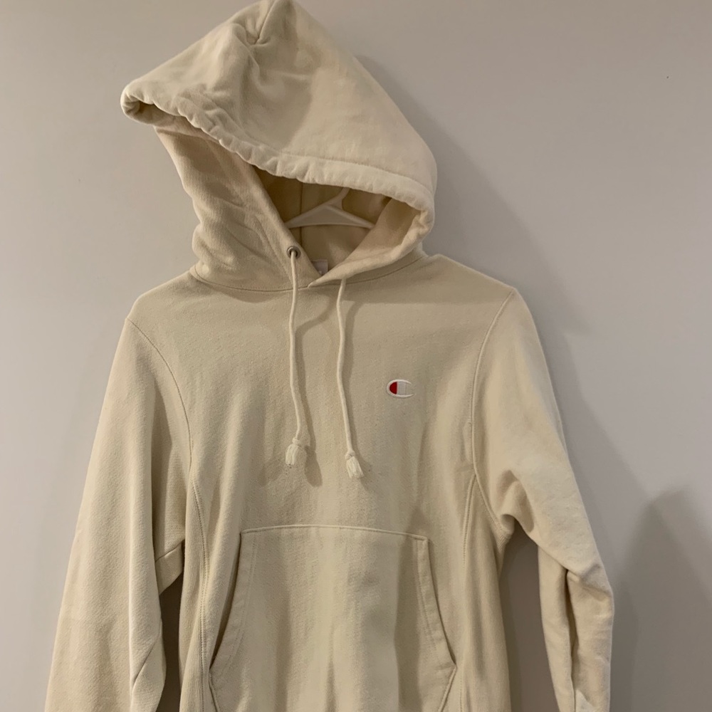Champion cream Hoodie Size- Small